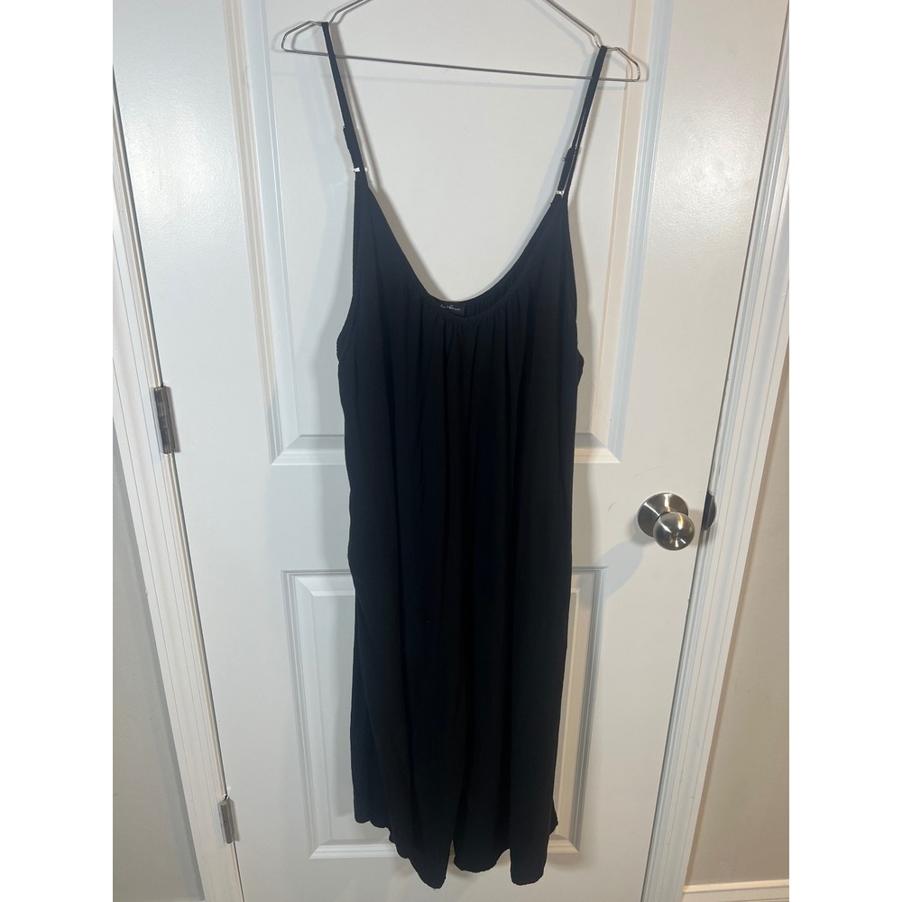 Hunter & Brown Womens Jumpsuit Adjustable Spaghetti Straps Black XL